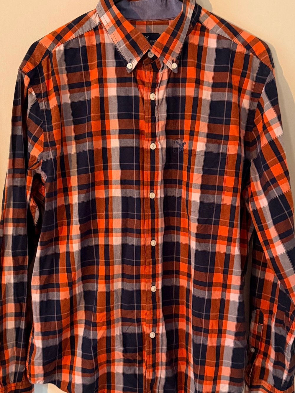 American Eagle Multicolored 100% Cotton Men’s L Long Sleeve Button Down Shirt